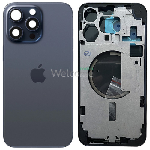 Корпус iPhone 15 Pro Max blue titanium (оригінал) А+