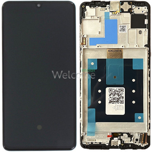 Дисплей Samsung SM-M556 Galaxy M55 5G (2024) в зборі з сенсором та рамкою black service orig