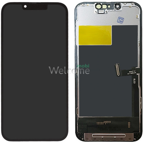 Дисплей iPhone 13 Pro в зборі з сенсором та рамкою black (GX Hard OLED) (під заміну IC)