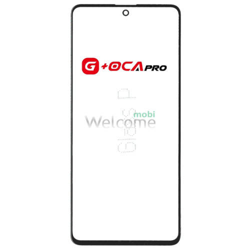 Скло корпусу G + OCA Pro Samsung A715/M515/M625 Galaxy A71/M51/M62 з OCA-плівкою, black