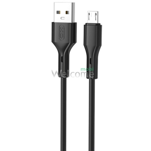 USB кабель XO NB230 Rock Series, microUSB 2.4A чорний