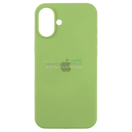 Silicone case for iPhone 16 ( 1) mint (закритий низ)