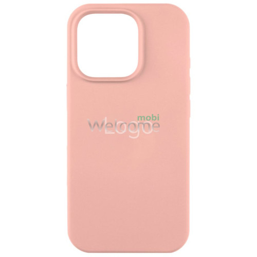 Silicone case for iPhone 16 Pro ( 6) light pink (закрытый низ)