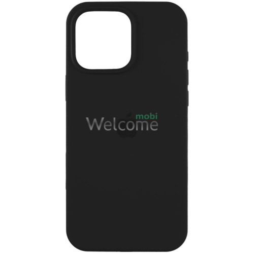 Silicone case for iPhone 16 Pro (18) black (закритий низ)