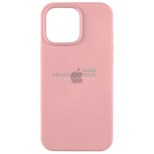 Silicone case for iPhone 16 Pro Max ( 6) light pink (закритий низ)