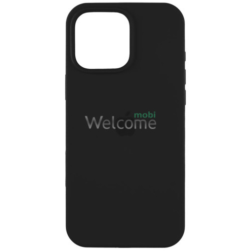 Silicone case for iPhone 16 Pro Max (18) black (закритий низ)