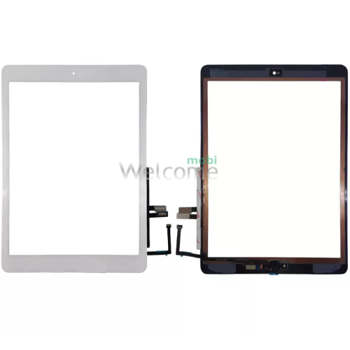 Сенсор iPad 9.7 2018 зі шлейфом та кнопкою меню (home) white 