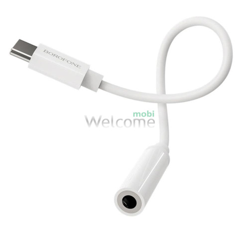 Перехідник Borofone BV13 Type- C to Jack 3.5 (F) 0.115m білий