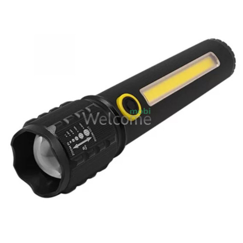 Ліхтарик ручний Police BL-C72-P50-COB zoom, 3 режими, живлення Type-C, у боксі