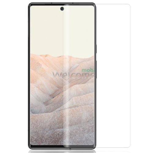 Скло Google Pixel 6 Pro (0.25 мм, 3D, прозоре) в комплекті з UV клеєм і лампою