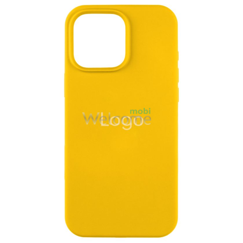 Silicone case for iPhone 16 Pro (50) canary yellow (закритий низ)