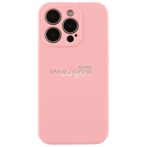 Silicone case for iPhone 16 Pro (12) pink (закритий низ)