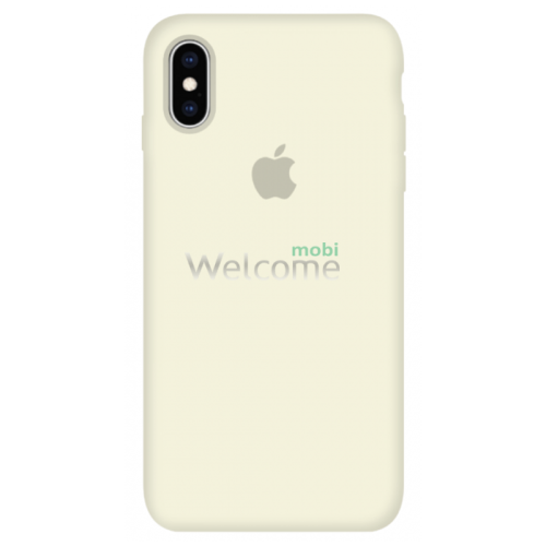 Silicone case for iPhone X/XS (11) Antique White (закритий низ)