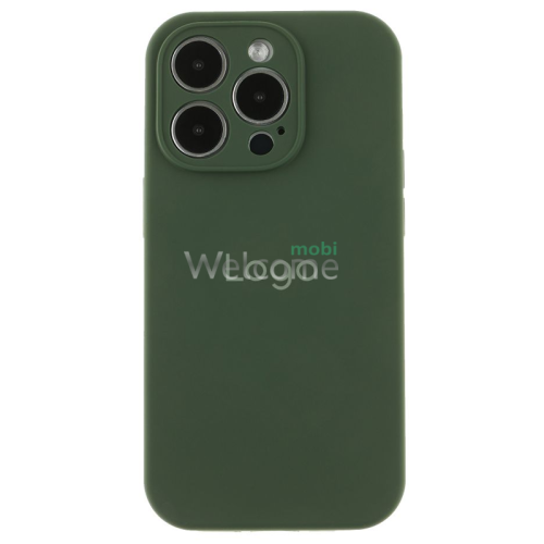 Silicone case for iPhone 14 Pro (71) Dark Green (закритий низ)