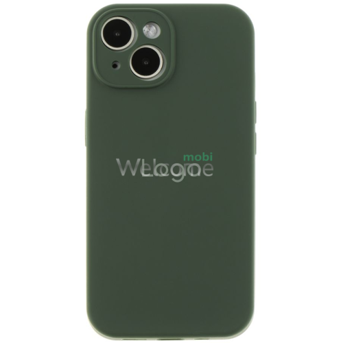 Silicone case for iPhone 15 (71) Dark Green (закритий низ)