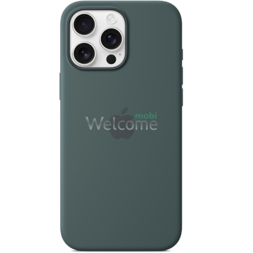 Silicone case for iPhone 16 Pro Max (71) Dark Green (закритий низ)