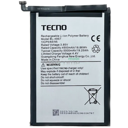 АКБ Tecno Spark 10/Spark 10C/Spark 10 Pro/Spark 20/Spark 20C (BL-49ST) (оригінал 100%, тех. упаковка)