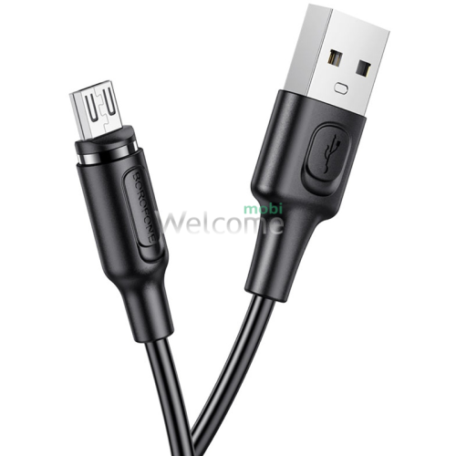 USB кабель Borofone BX41 Amiable magnetic MicroUSB 2.4A чорний (магнітний)