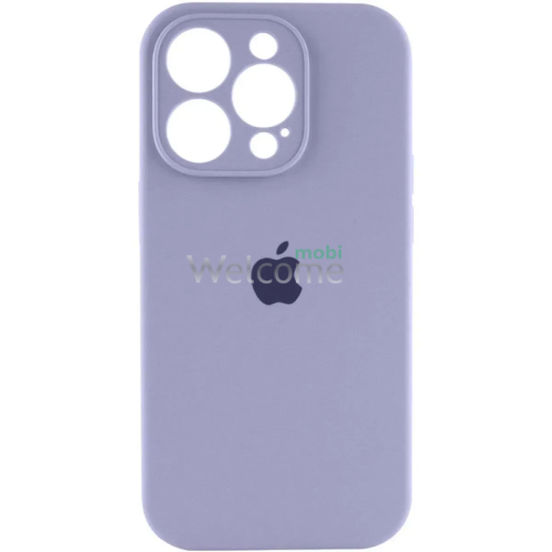 Silicone case for iPhone 16 Pro Max (28) lavender grey (закритий низ)