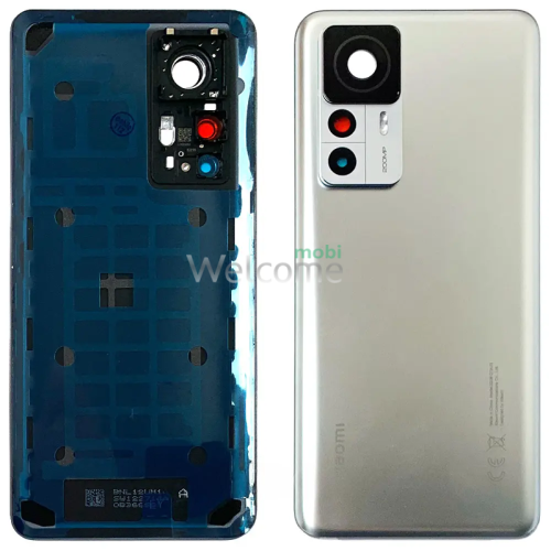 Задняя крышка Xiaomi 12T,12T Pro silver (со стеклом камеры) (Original PRC)