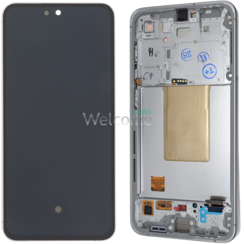 Дисплей Samsung SM-S721 Galaxy S24 FE 5G (2024) в зборі з сенсором та рамкою Silver service orig