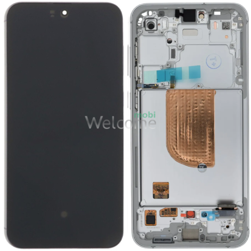 Дисплей Samsung SM-S711 Galaxy S23 FE 5G (2023) в зборі з сенсором та рамкою White service orig