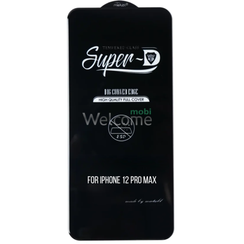 Скло iPhone 12 Pro Max 6.7 Mietubl Super-D чорне, без упаковки