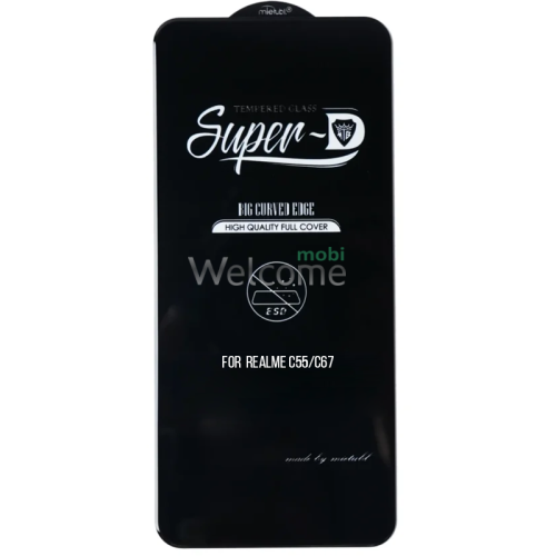 Скло Realme C55/C67 (Mietubl Super-D, black) без упаковки