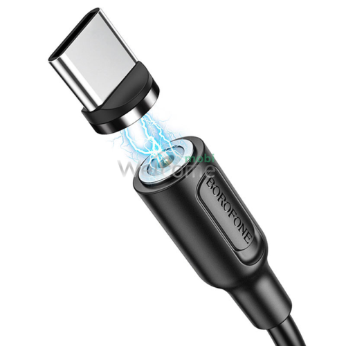 USB кабель Borofone BX41 Amiable magnetic Type-C 2.4A черный (магнитный)