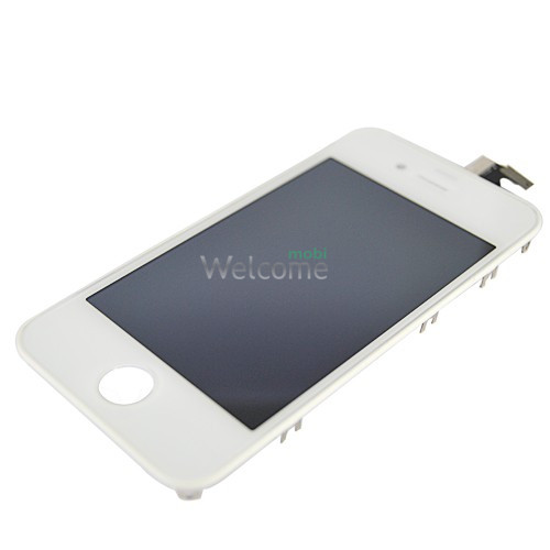 Дисплей iPhone 4S в зборі з сенсором та рамкою white (оригінал)