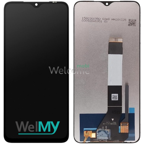 Дисплей Xiaomi Poco M3/ Redmi 9T в зборі з сенсором Power Black (Welmy)