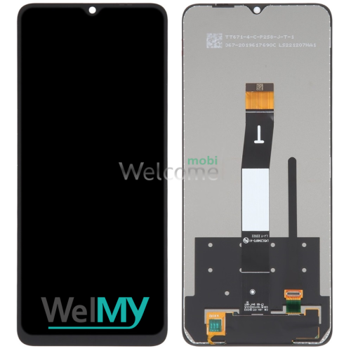 Дисплей Xiaomi Redmi 12C/ Redmi 11A в зборі з сенсором black (Welmy)