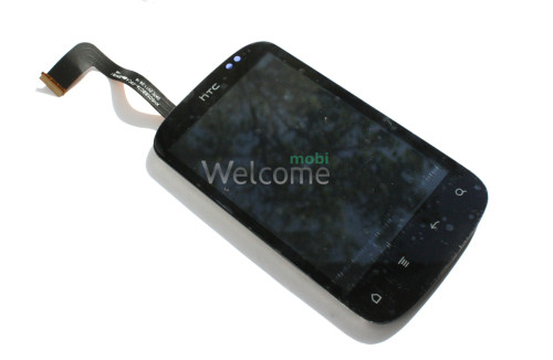 Дисплей HTC A310e Explorer в зборі з сенсором та рамкою black