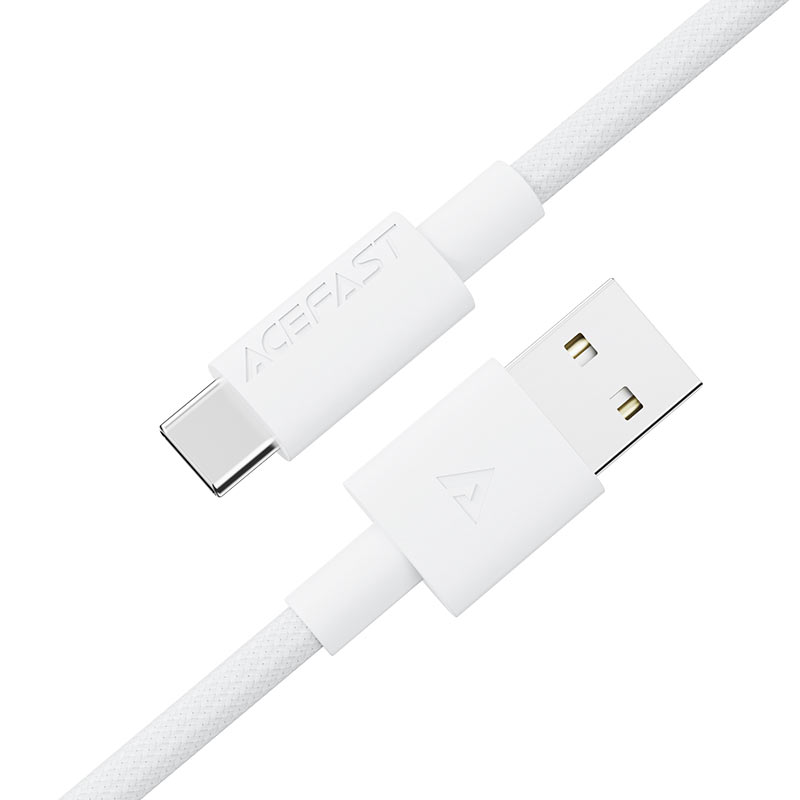 Кабель ACEFAST C18-04 USB-A to USB-C braid charging data cable White