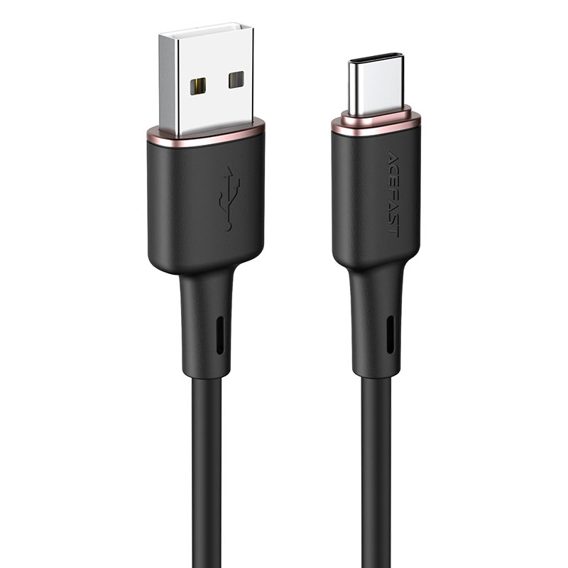 Кабель ACEFAST C2-04 USB to Type-C 3A, 1.2m, silicone, zinc connectors, Black