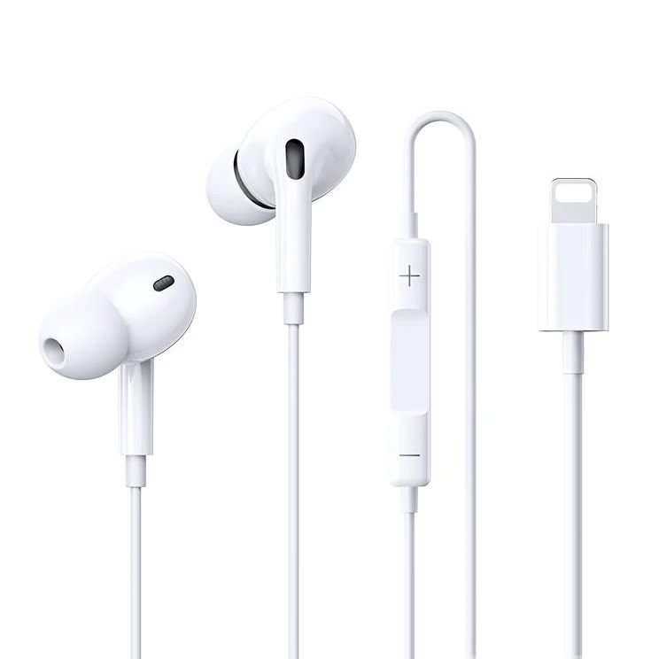 Навушники дротові REMAX Wired Earphones for Music and Call  RM-575/a/i (Lightning) White