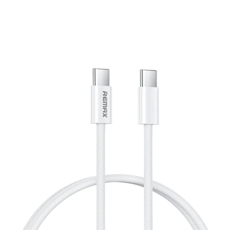 Кабель REMAX Chelectricy Series 65W PD Fast Charging Braided Data Cable  RC-C010 C-C White