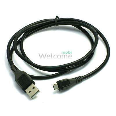 USB кабель CA-101 microUSB 1A 1m long pin black
