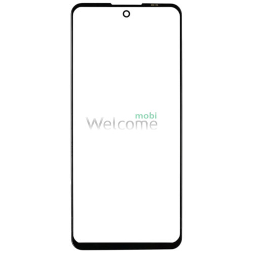 Скло тачскрина з OCA плівкою для ZTE Blade V30 (9030) чорне з олеофобним покриттям, загартоване