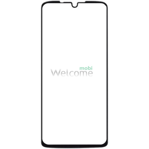 Стекло тачскрина с OCA плёнкой для Motorola G8 Plus чёрное с олеофобным покрытием, закалённое