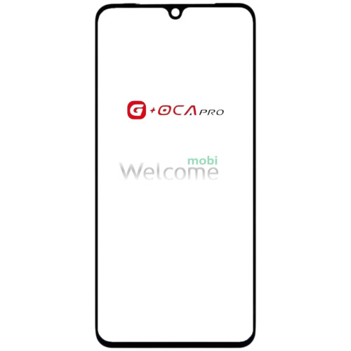 Стекло тачскрина с OCA плёнкой для Vivo V21 (5G) чёрное с олеофобным покрытием, закалённое G+OCA Pro