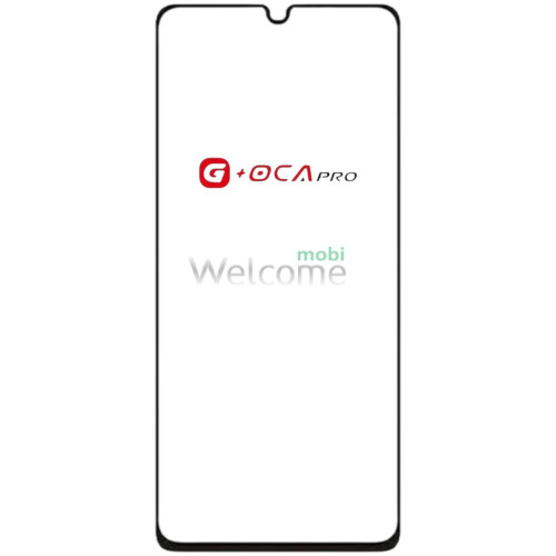 Стекло тачскрина с OCA плёнкой для Vivo V23e чёрное с олеофобным покрытием, закалённое G+OCA Pro