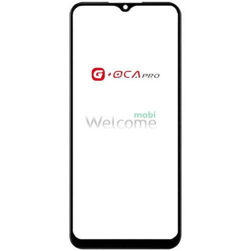 Стекло тачскрина с OCA плёнкой для Vivo Y53s чёрное с олеофобным покрытием, закалённое G+OCA Pro