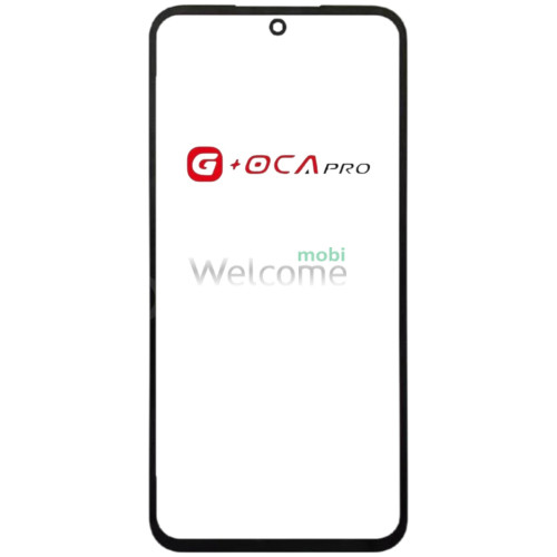 Стекло тачскрина с OCA плёнкой для INFINIX Hot 40 Pro чёрное с олеофобным покрытием, закалённое G+OCA Pro