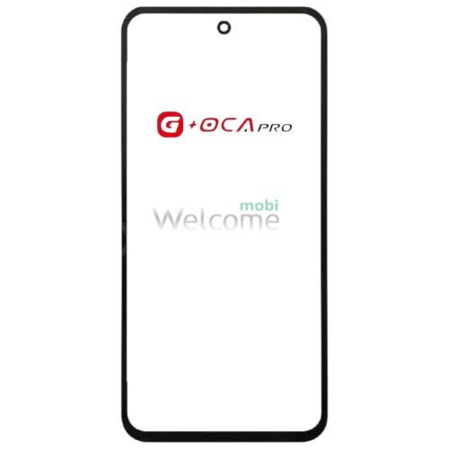 Стекло тачскрина с OCA плёнкой для INFINIX Smart 8 (X6525) чёрное с олеофобным покрытием, закалённое G+OCA Pro