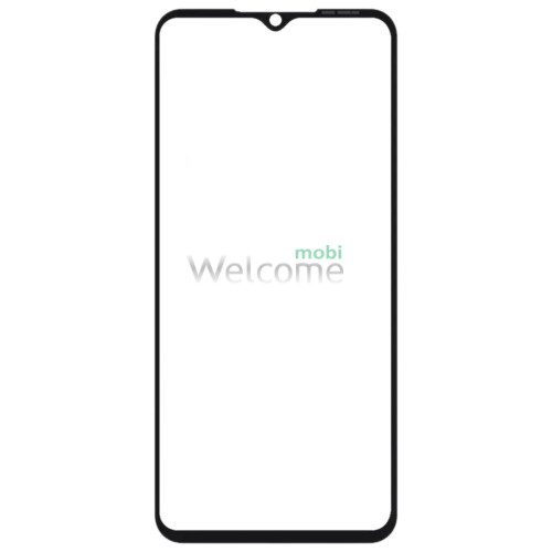 Стекло тачскрина с OCA плёнкой для ZTE Blade A54 чёрное с олеофобным покрытием, закалённое