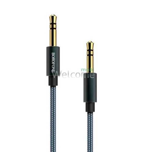 Кабель AUX Borofone BL3 Jack 3.5 to Jack 3.5 1m metal gray