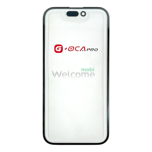 Стекло тачскрина с OCA плёнкой для Apple iPhone 16 Plus чёрное G+OCA Pro