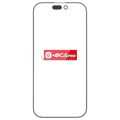 Стекло тачскрина с OCA плёнкой для Apple iPhone 16 Pro чёрное G+OCA Pro