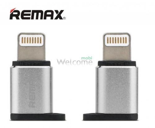 Перехідник Remax RA-USB2 Visual microUSB(F) to Lightning(M) Silver